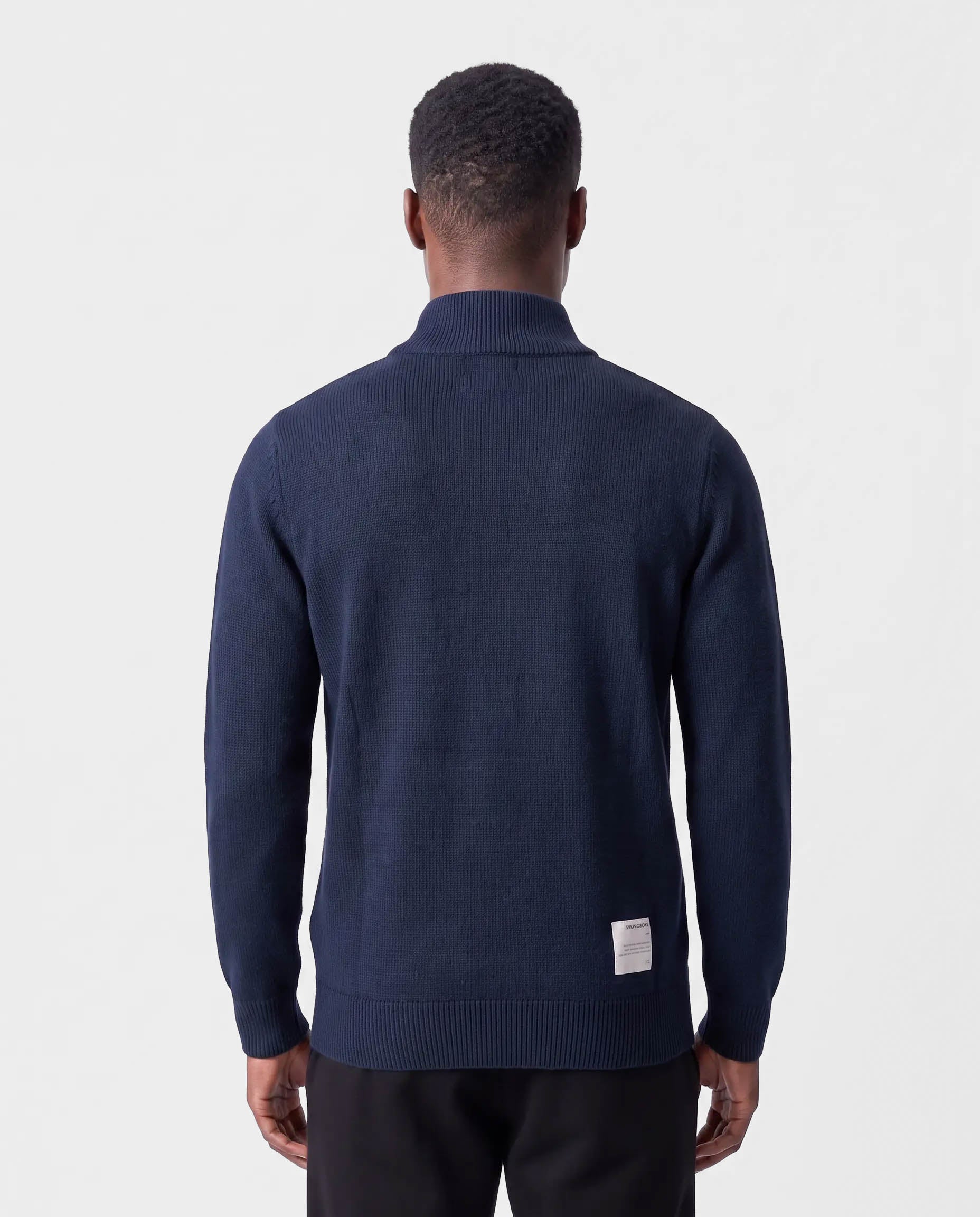 Springboks Premium Quarter Zip Knit-Navy