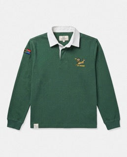 SA Supporters Kids LS Rugby Jersey Green