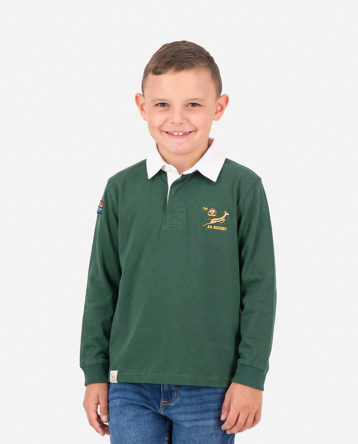 SA Supporters Kids LS Rugby Jersey Green