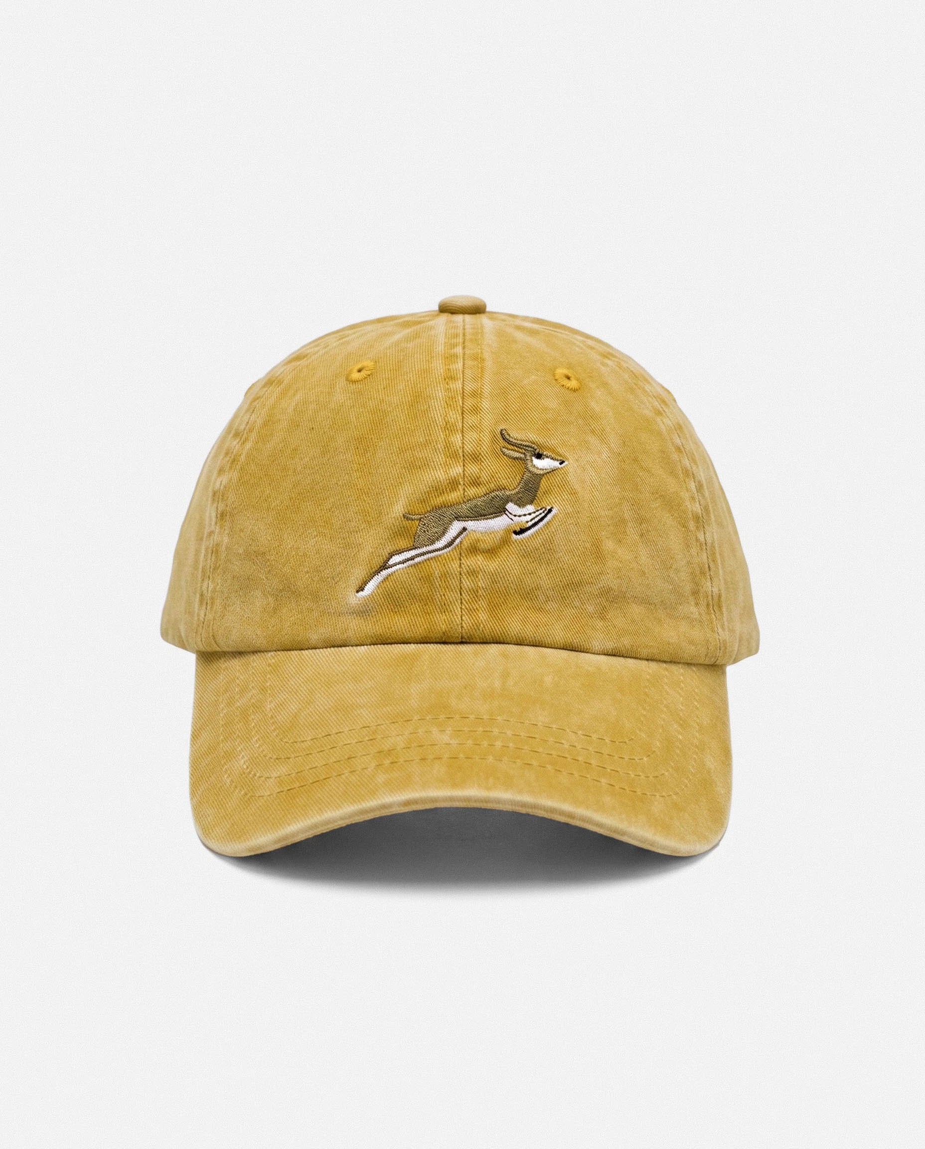 Springboks Natural Emb Dad Cap-Mustard