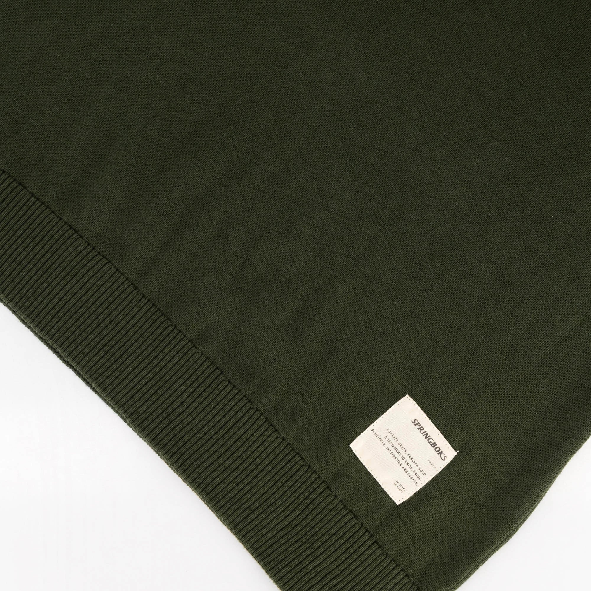 Springboks Tipped Knit SS Polo-Military Olive