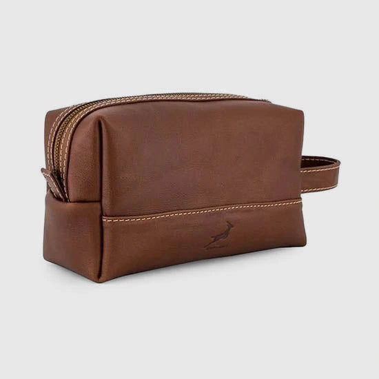 Springboks Toiletry Bag - Dark Brown