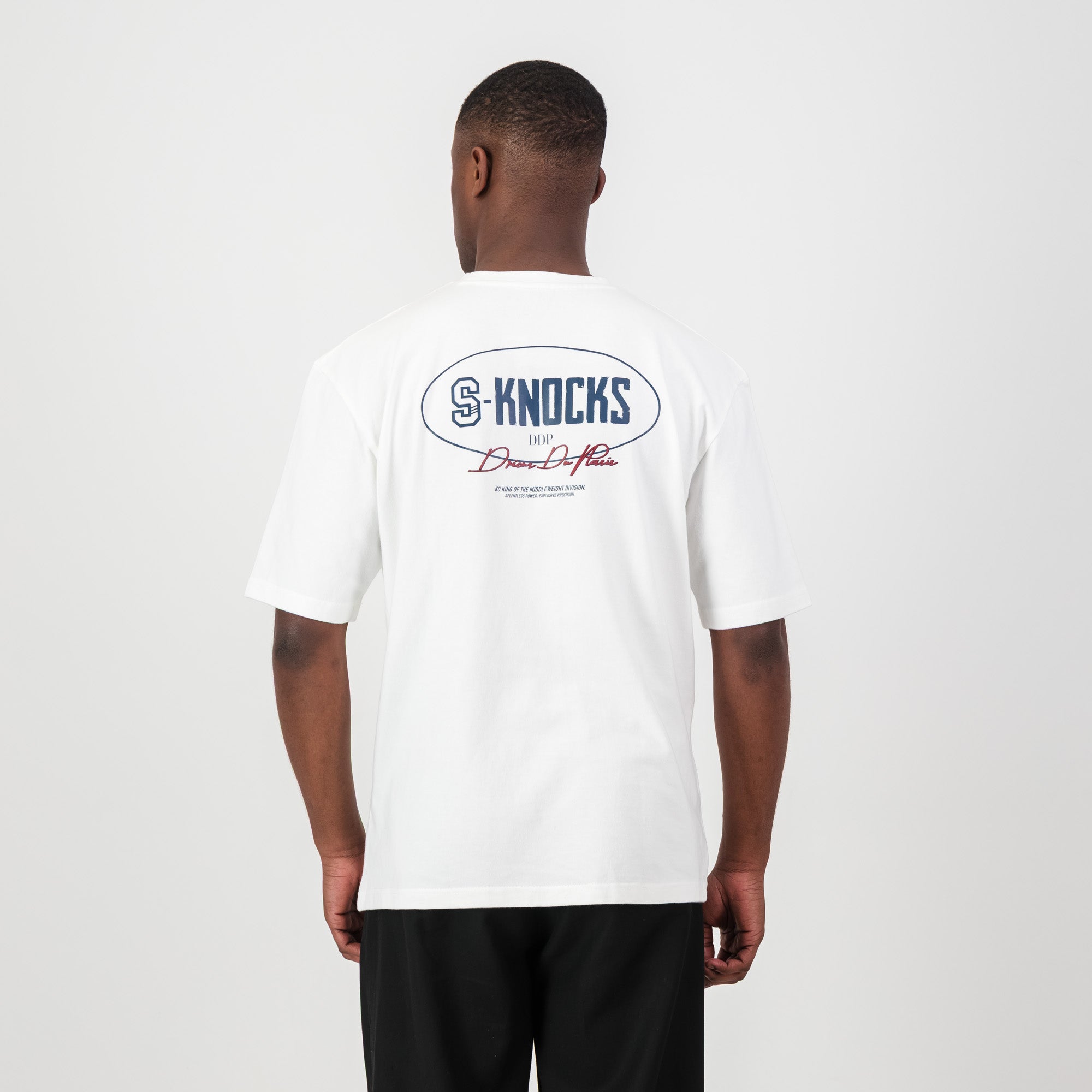 Stillknocks KO Boxy Crew Tee - White - Old School