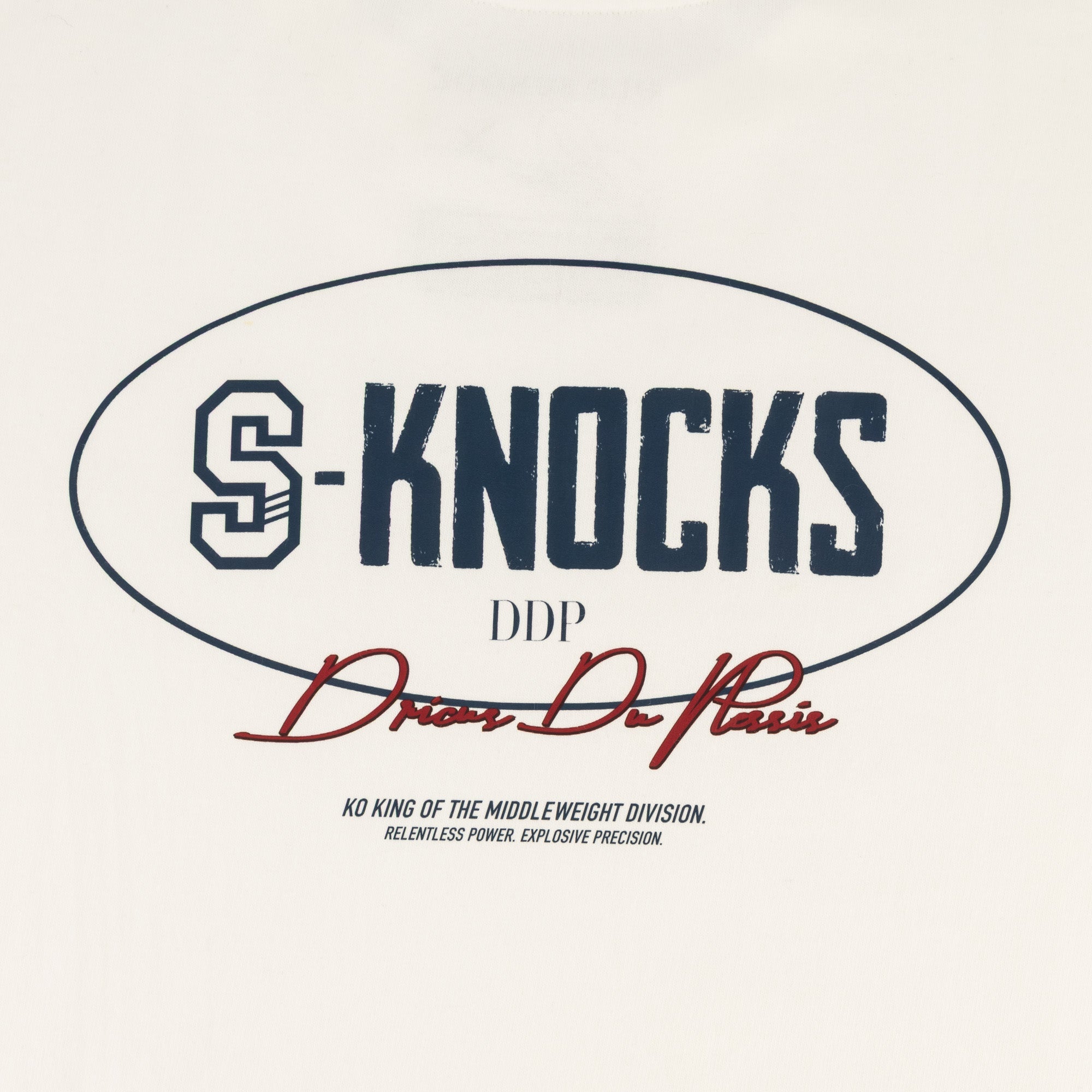 Stillknocks KO Boxy Crew Tee - White - Old School