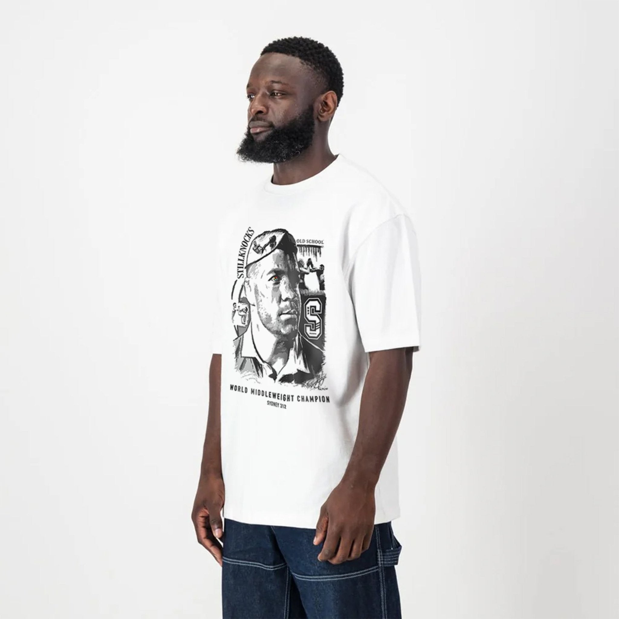 Stillknocks Limited Edition OG Artwork Boxy Crew Tee - Old School