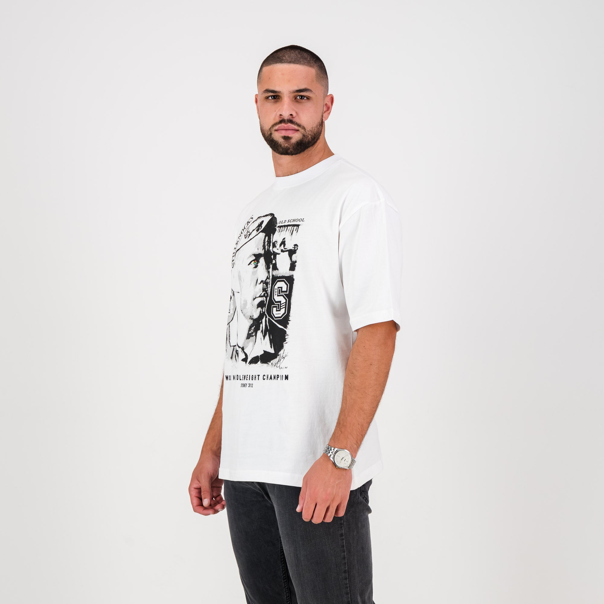 Stillknocks Limited Edition OG Artwork Boxy Crew Tee - Old School