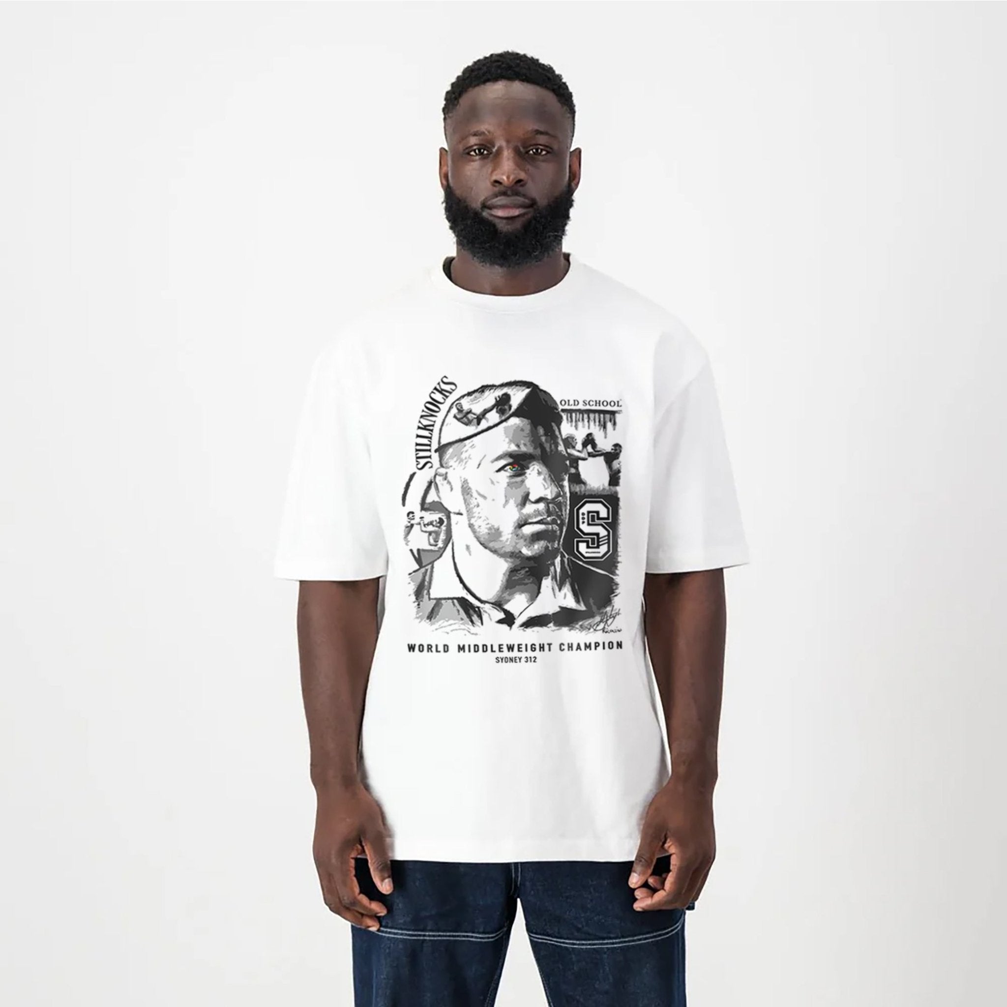 Stillknocks Limited Edition OG Artwork Boxy Crew Tee - Old School