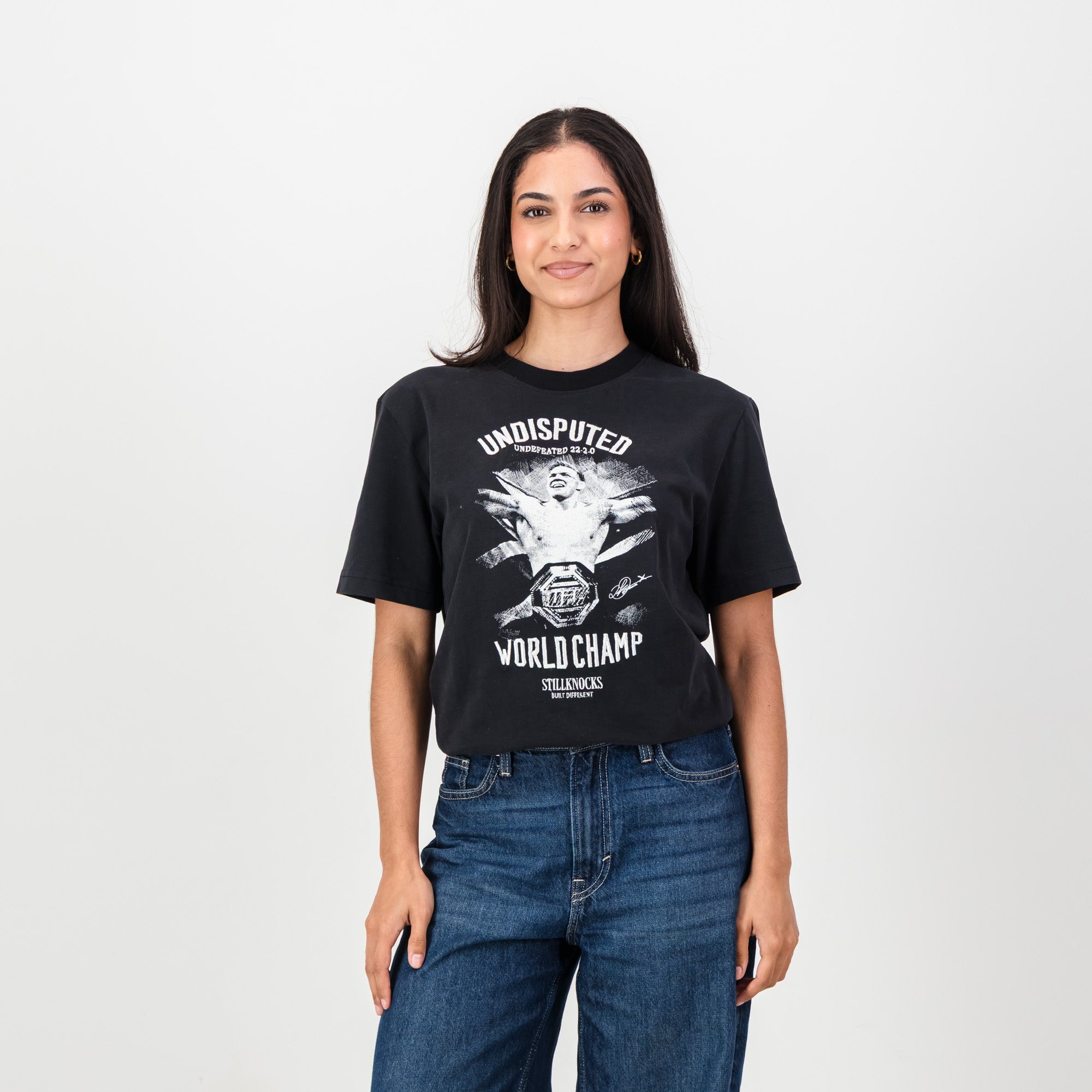 Stillknocks Smokey Shadow Regular Crew Tee - Black - Old School