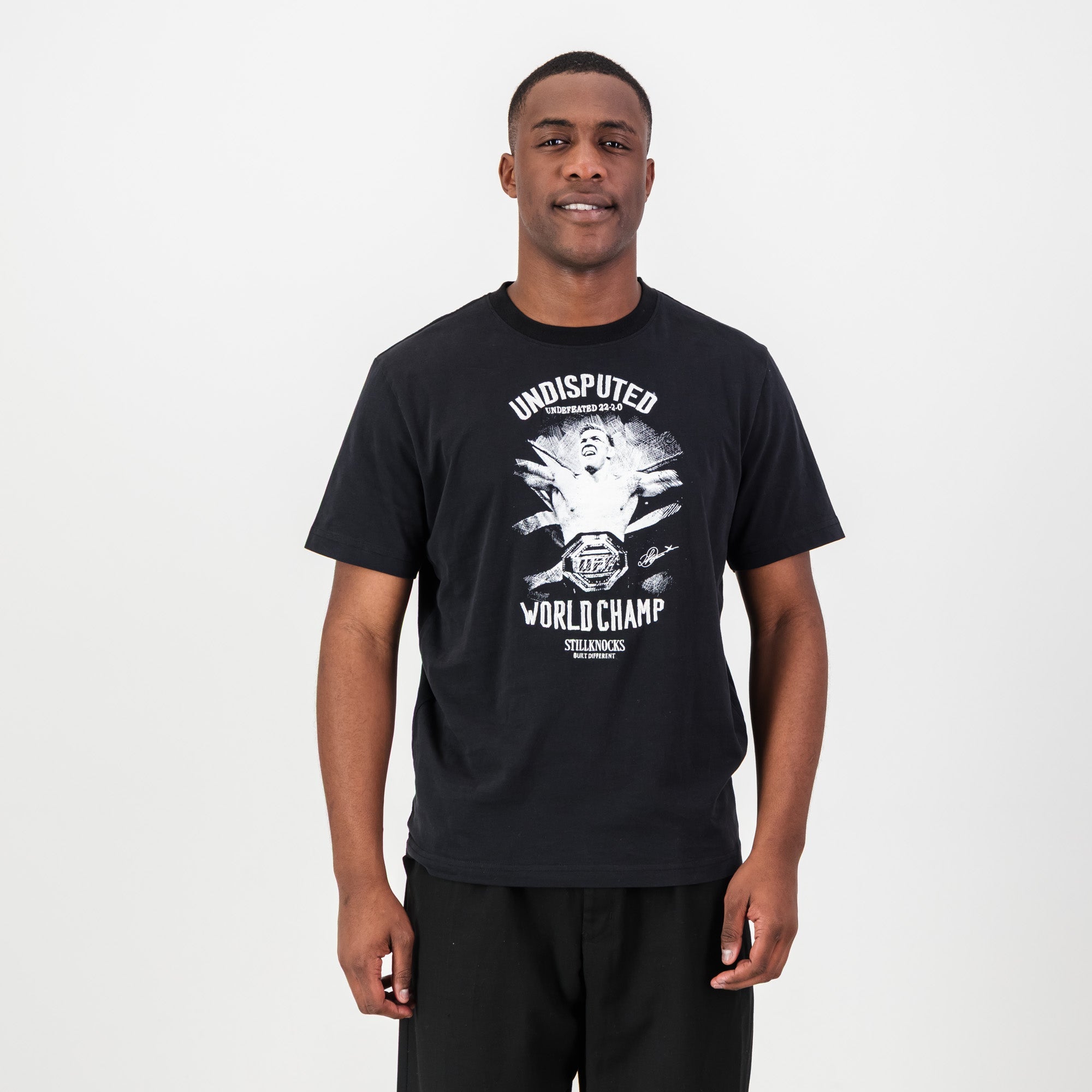 Stillknocks Smokey Shadow Regular Crew Tee - Black - Old School