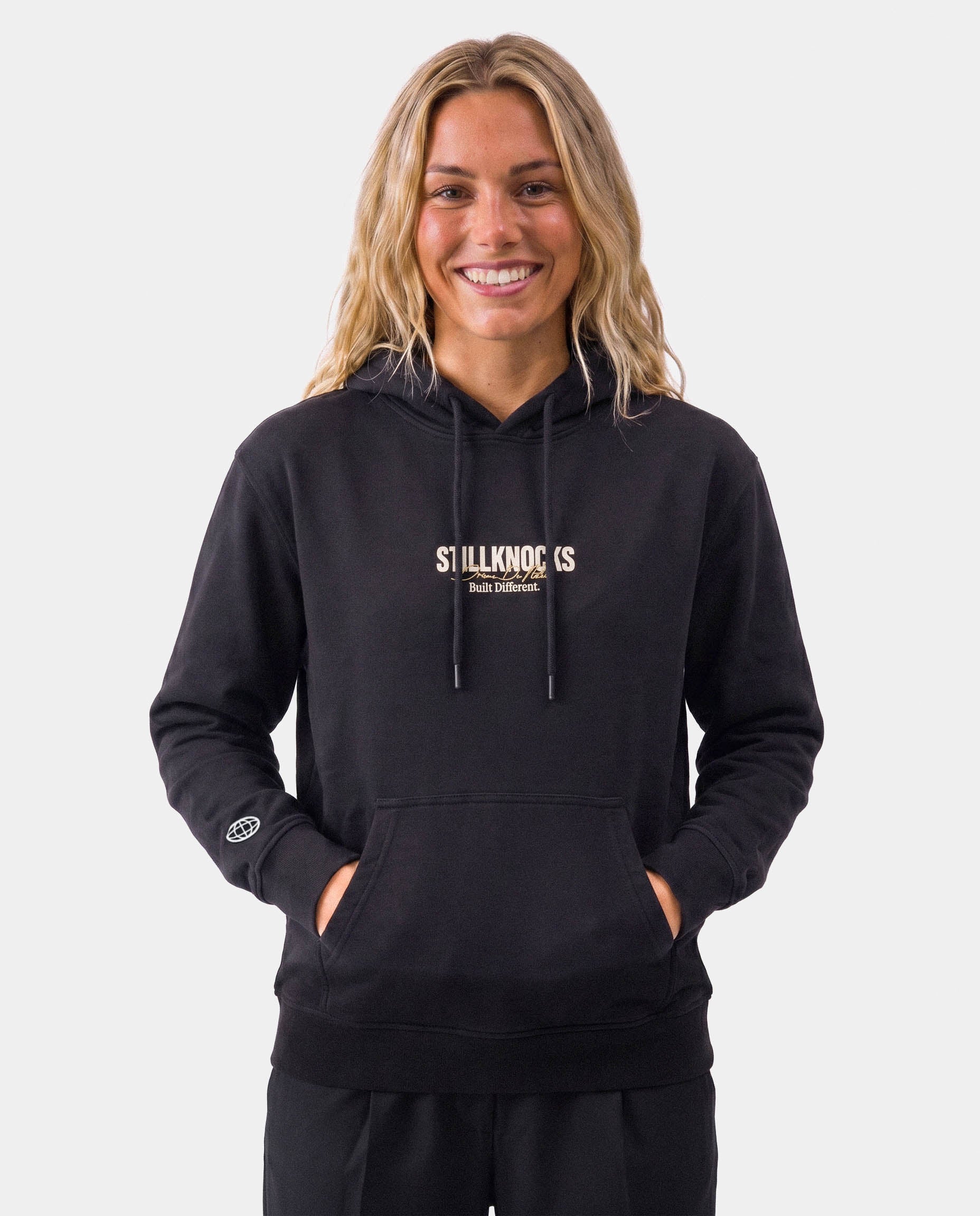 Stillknocks Washed Boxy Hoodie Sweatshirt Black