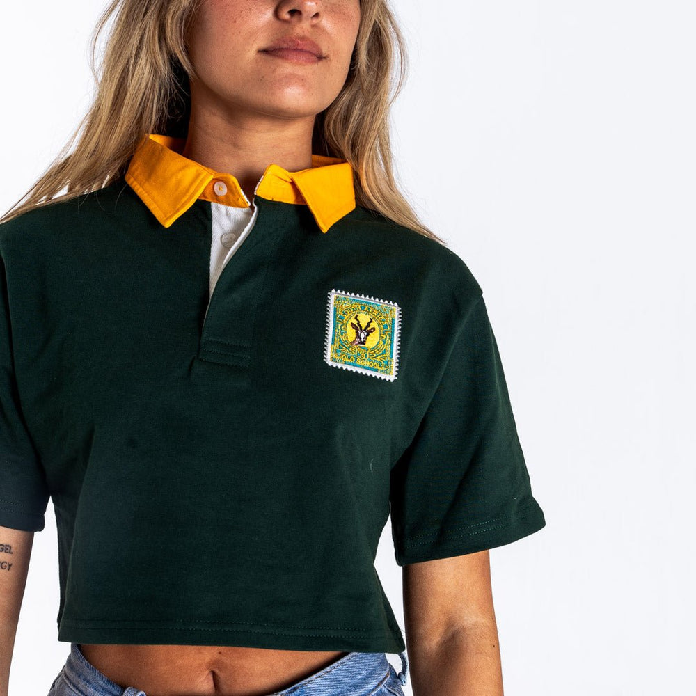 South African Supporters Crop- Short Sleeve- - Old School SA